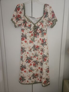 NWT!!! Cider Brand Strawberry Print Dress, Sz XL